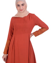 Chocolate With Front Pleats Midi
