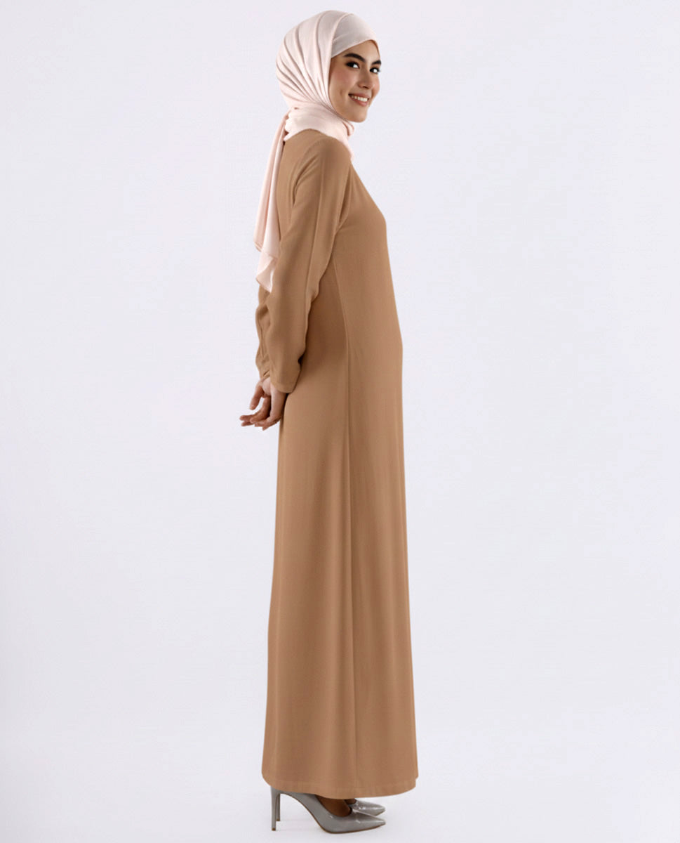 Brown Under Abaya