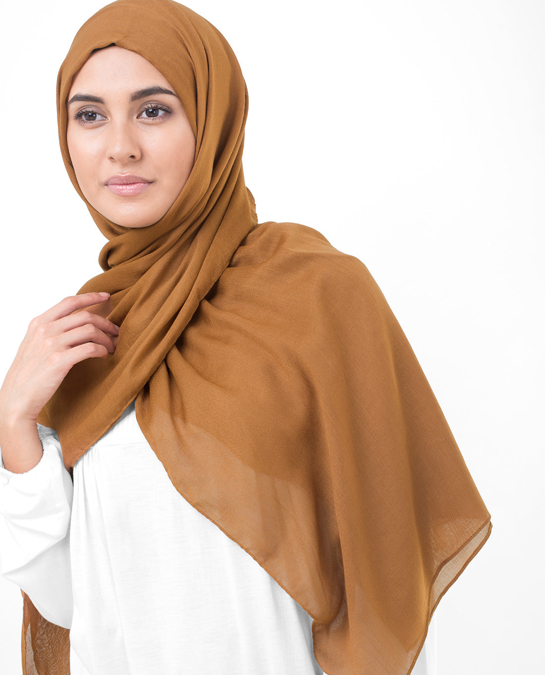 Pumpkin Spice Brown Viscose Woven Scarf