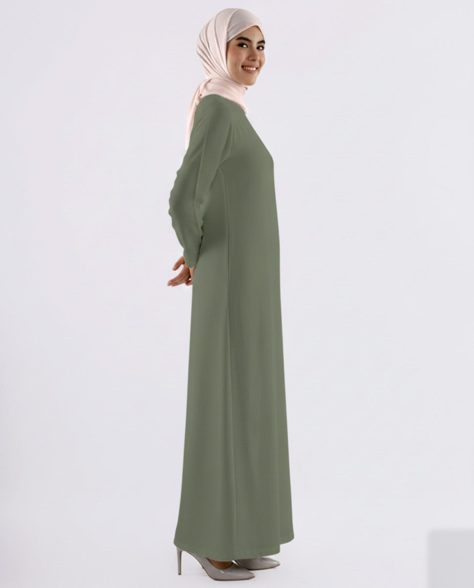 Green Under Abaya