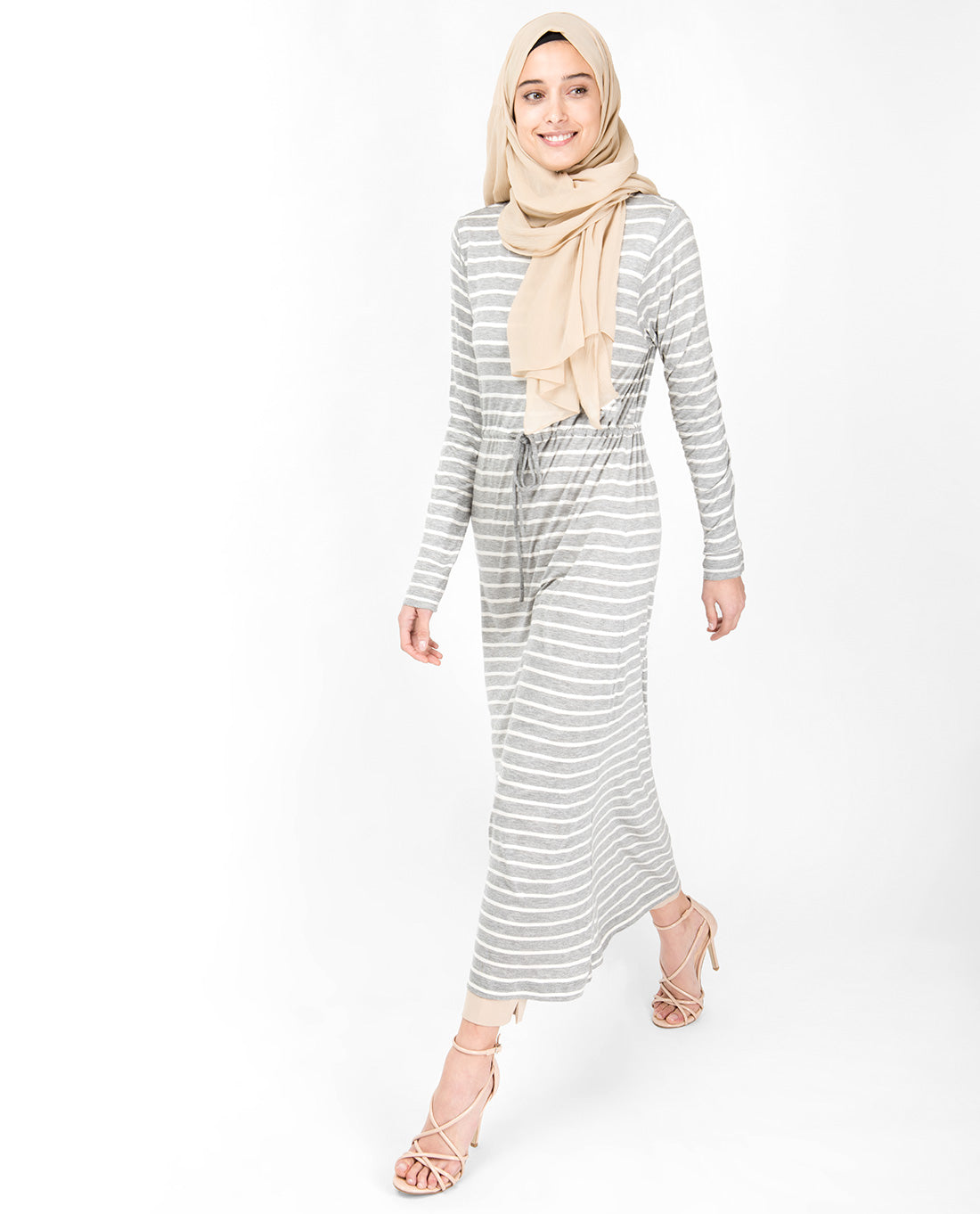 Off White Striped Boxy Top