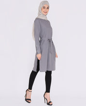Blue Hue Belted Shirt Dress