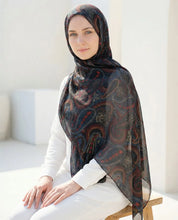 Midnight Paisley Printed Georgette