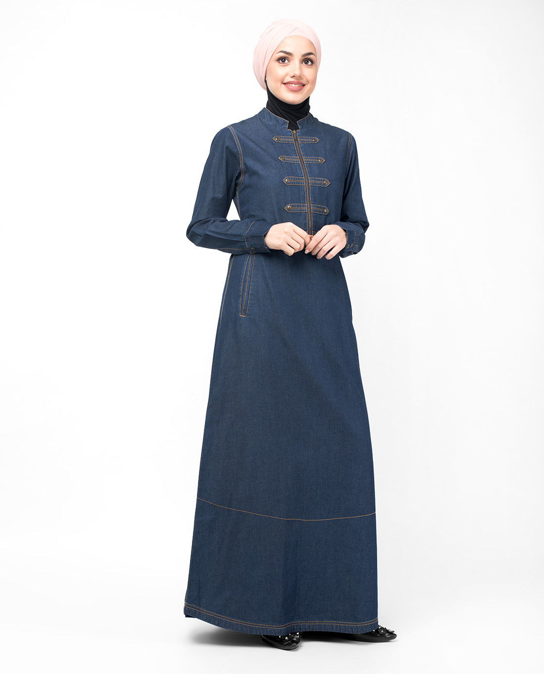 Military Gold Denim Jilbab