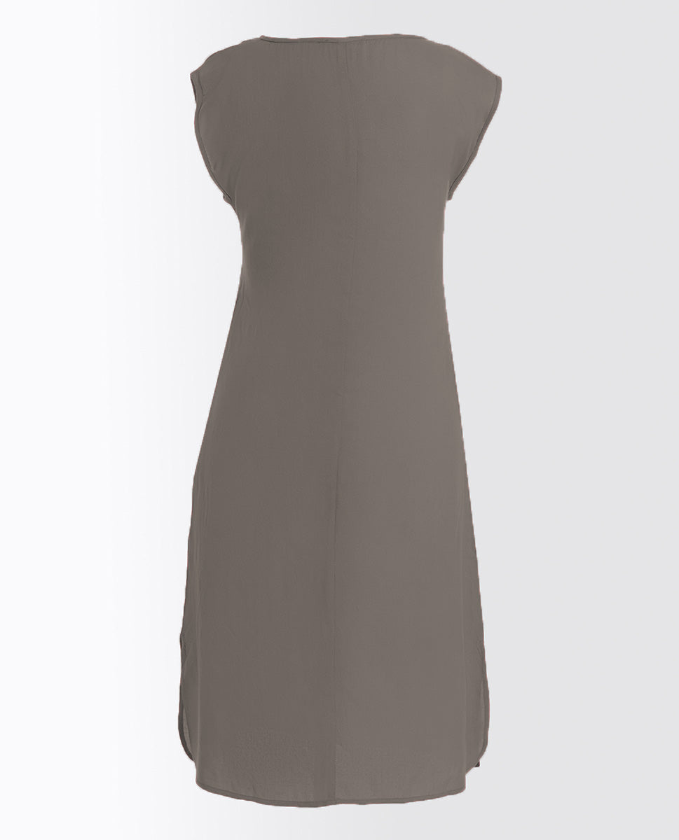 Charcoal Grey Rayon Slip Dress