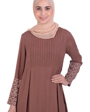 Brown With Front Pleats Midi