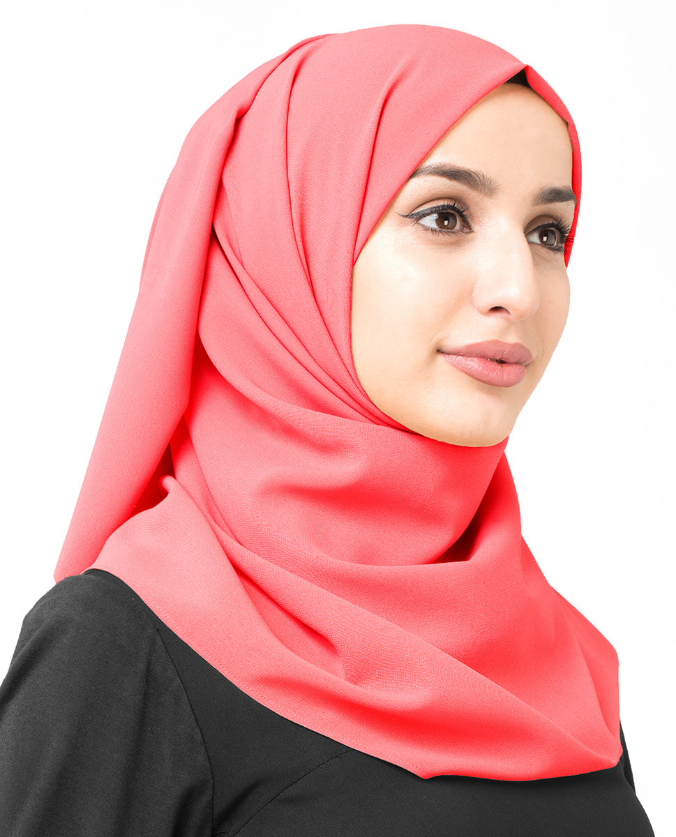 Calypso Coral Poly Georgette Scarf