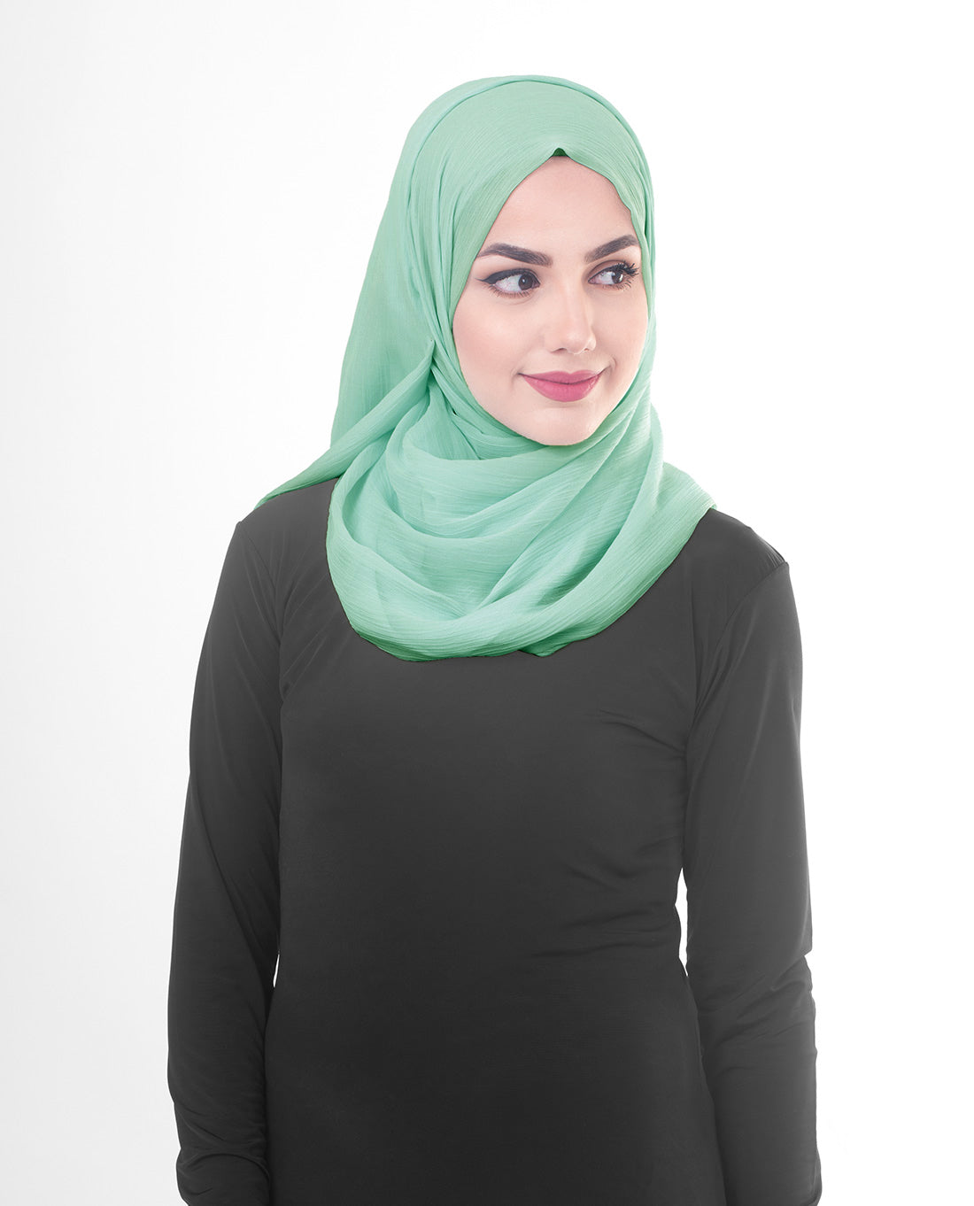 Cameo Green Poly Chiffon Scarf