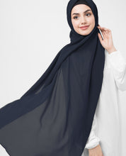 Dress Blues Poly Georgette Scarf