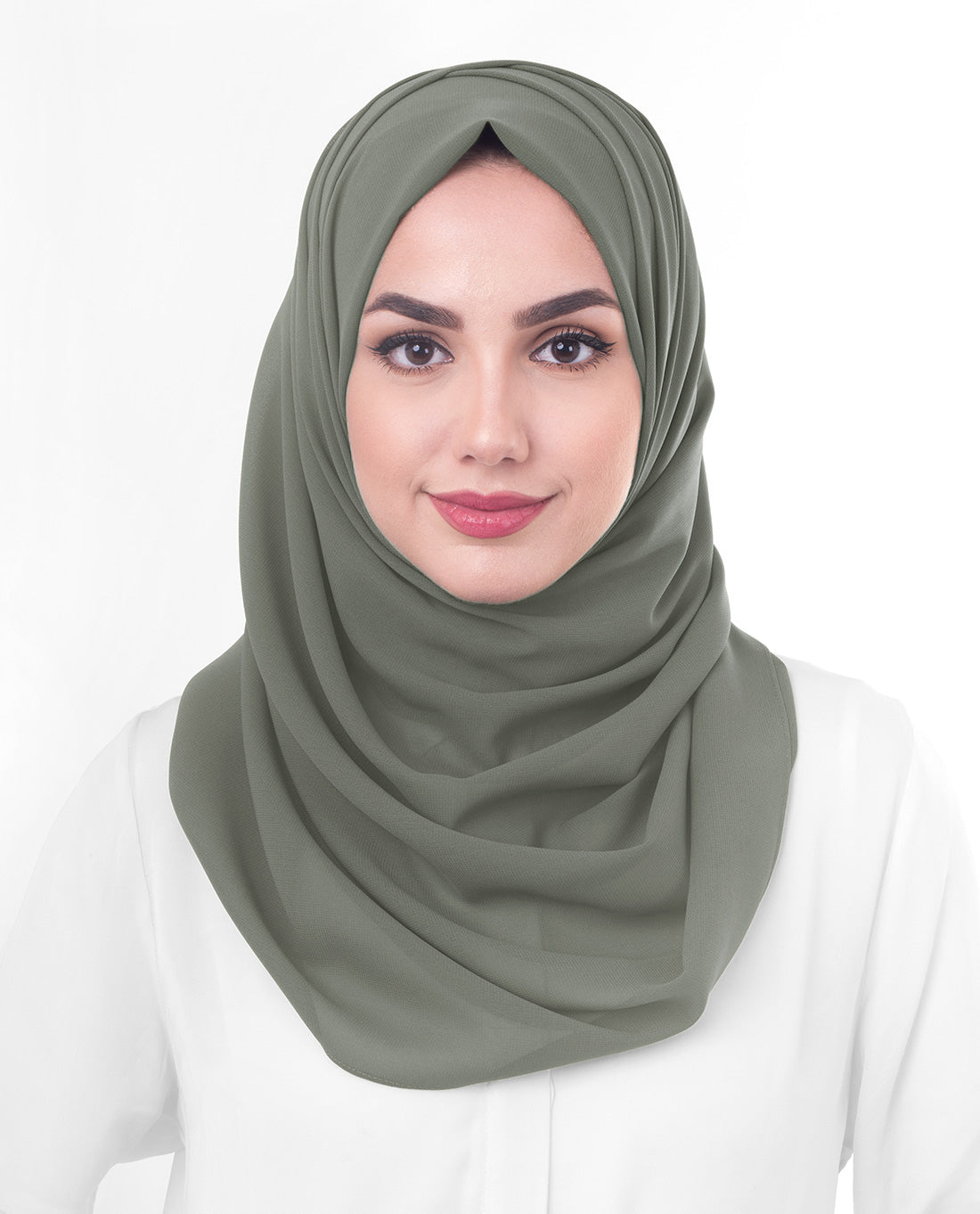 silver grey poly georgette scarf