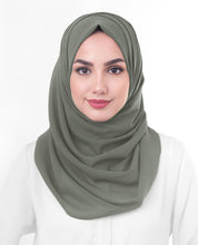 silver grey poly georgette scarf