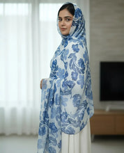 Blue Whisper Printed Georgette