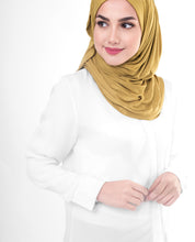 Olive Oil Yellow Viscose Jersey Scarf