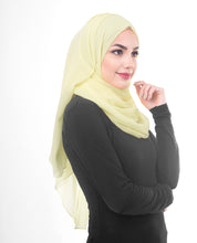 InEssence Poly Chiffon Tender Yellow Scarf