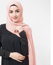 Pale Dogwood Pink Cotton Voile Scarf