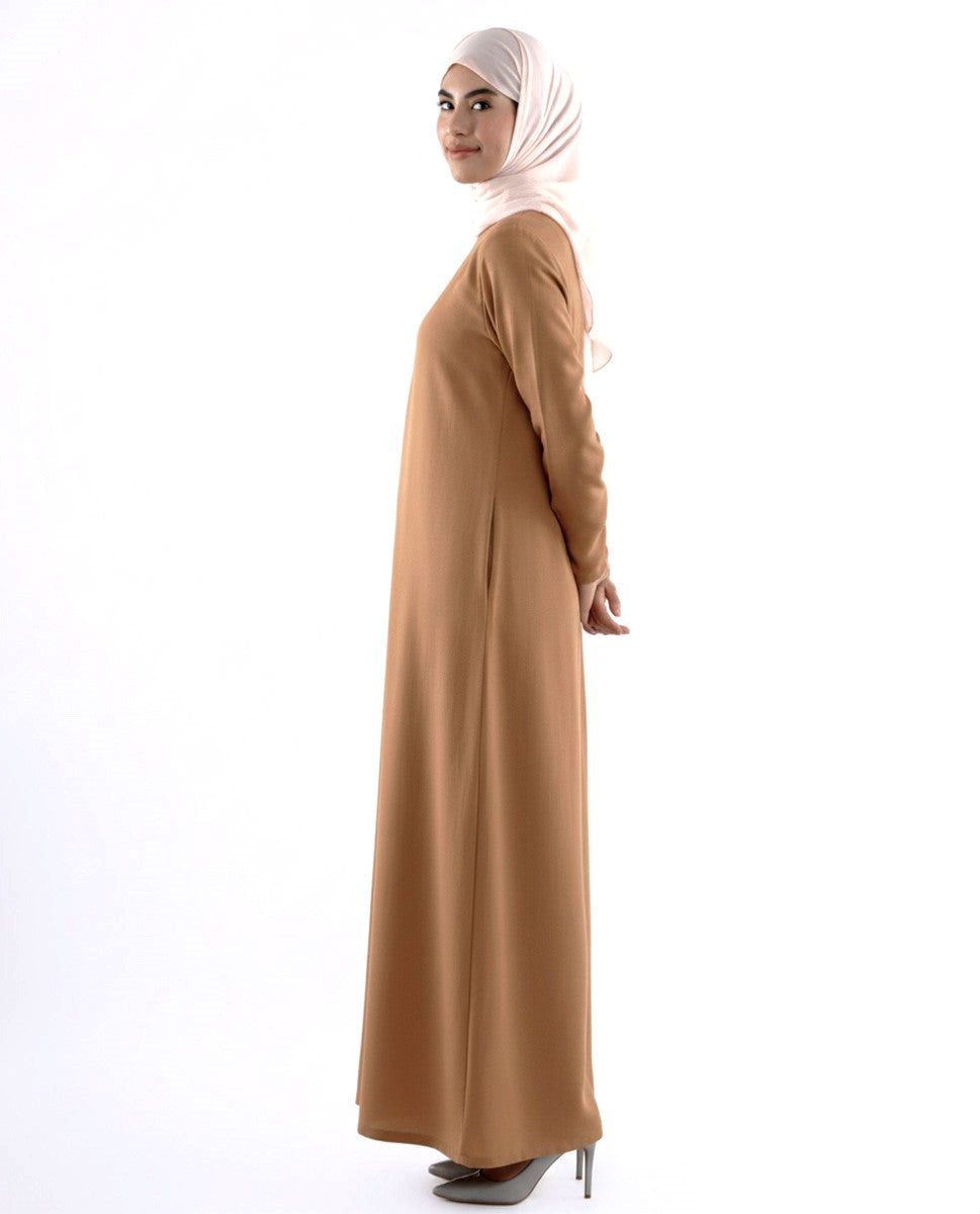 Brown Under Abaya
