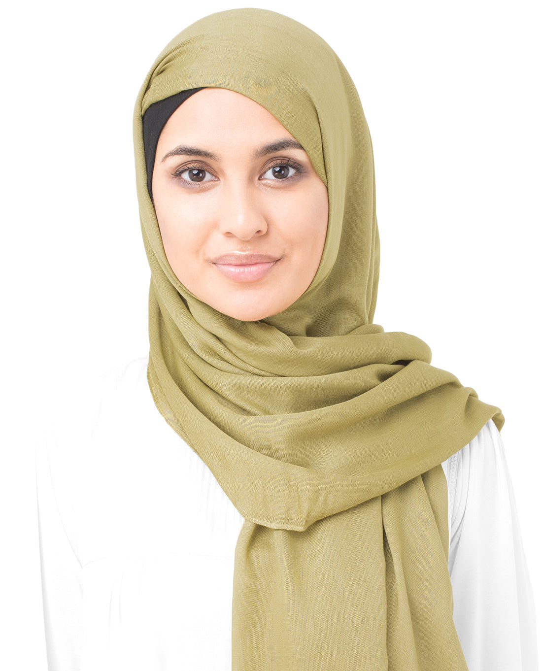 Olive Oil Yellow Viscose Woven Scarf