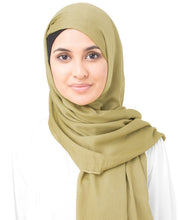 Olive Oil Yellow Viscose Woven Scarf