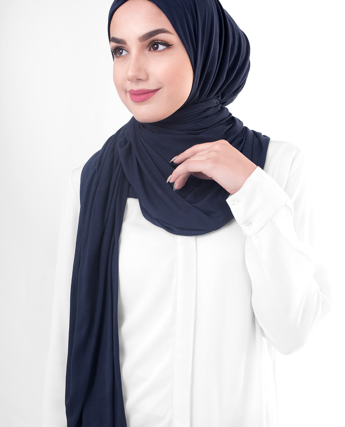 Mood Indigo Blue Viscose Jersey Scarf
