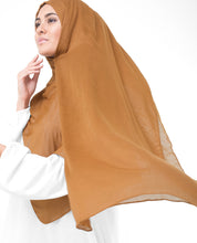 Pumpkin Spice Brown Viscose Woven Scarf