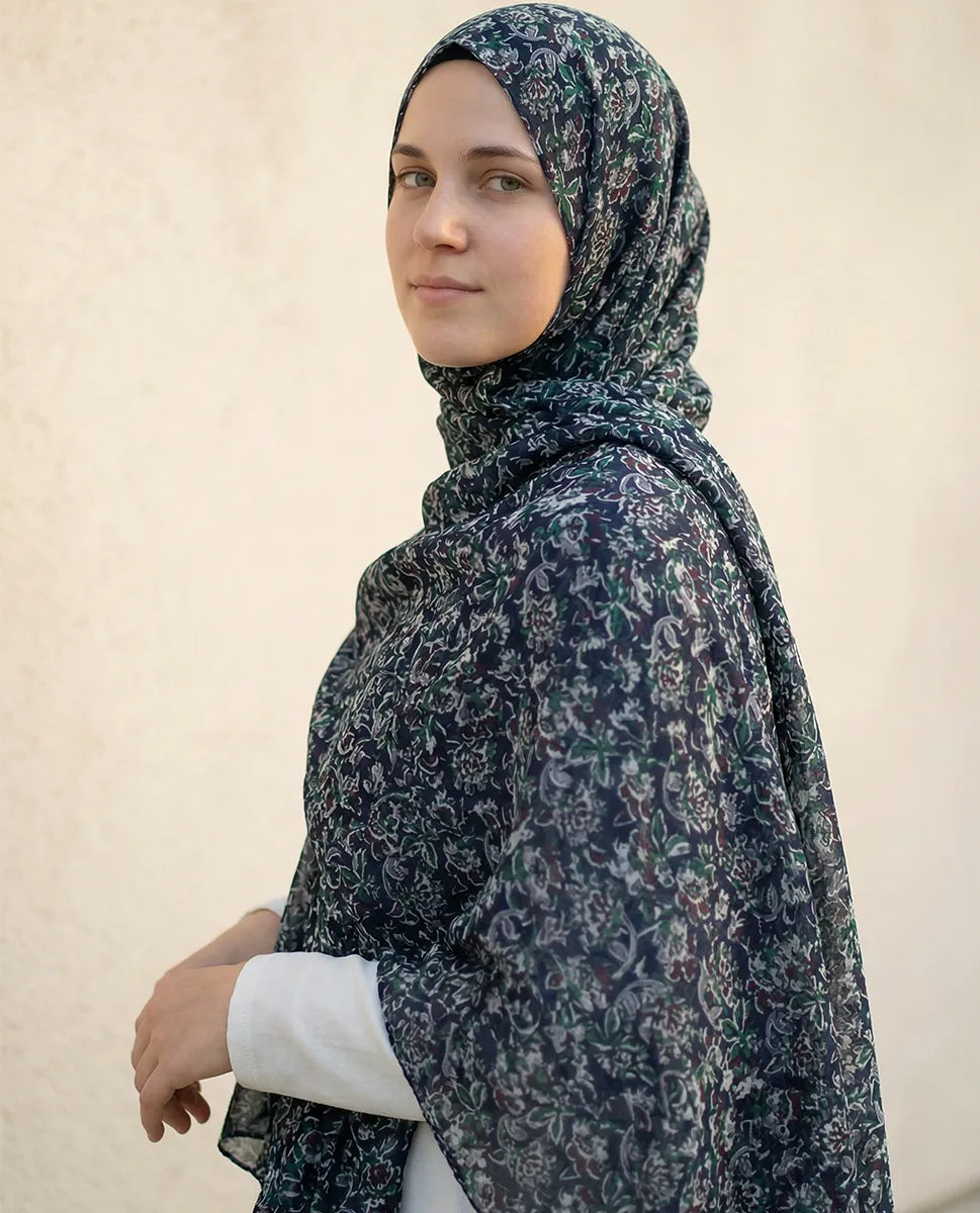Forest Calm Printed Georgette