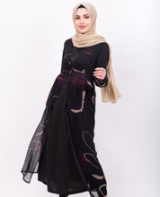 Black Abstract Print Sheer Outerwear