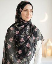 Midnight Blossom Printed Georgette