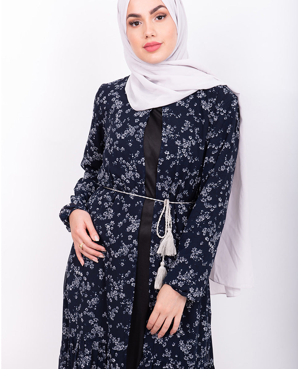 Navy Dainty Floral Outerwear