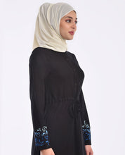 Embroidered Midnight Black Abaya