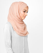 InEssence Poly Chiffon Scallop Shell Pink Scarf1