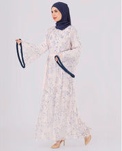 Flared Sleeves Pleated Maxi Dress