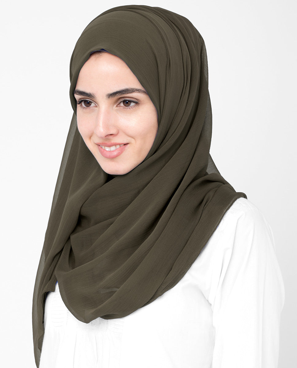 Canteen Grey Poly Chiffon Scarf