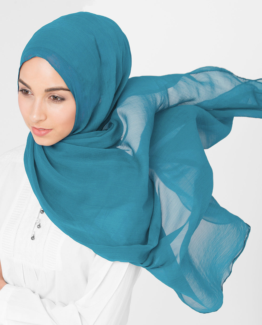 Turkish Tile Poly Chiffon Scarf