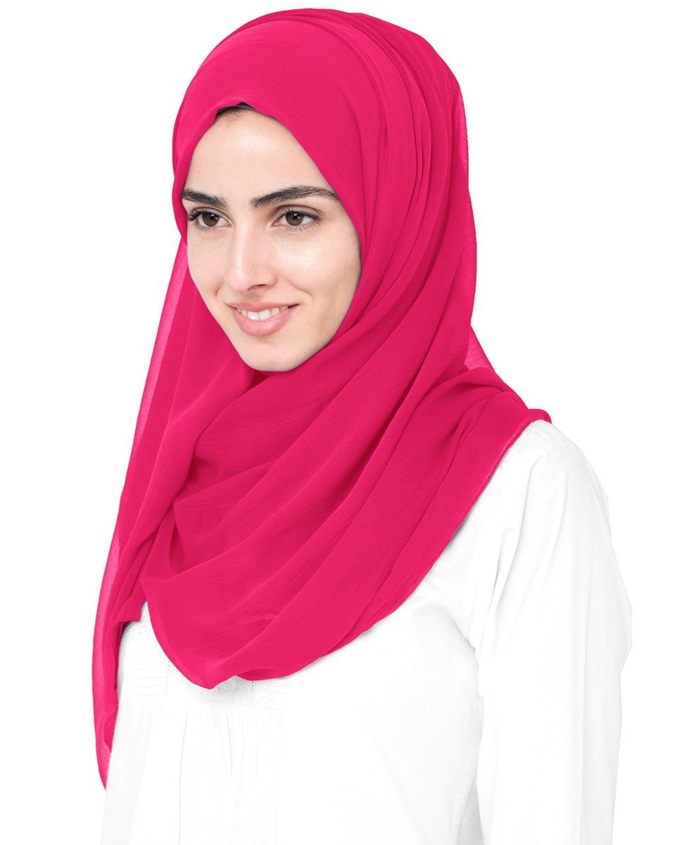 Virtual Pink Poly Chiffon Scarf