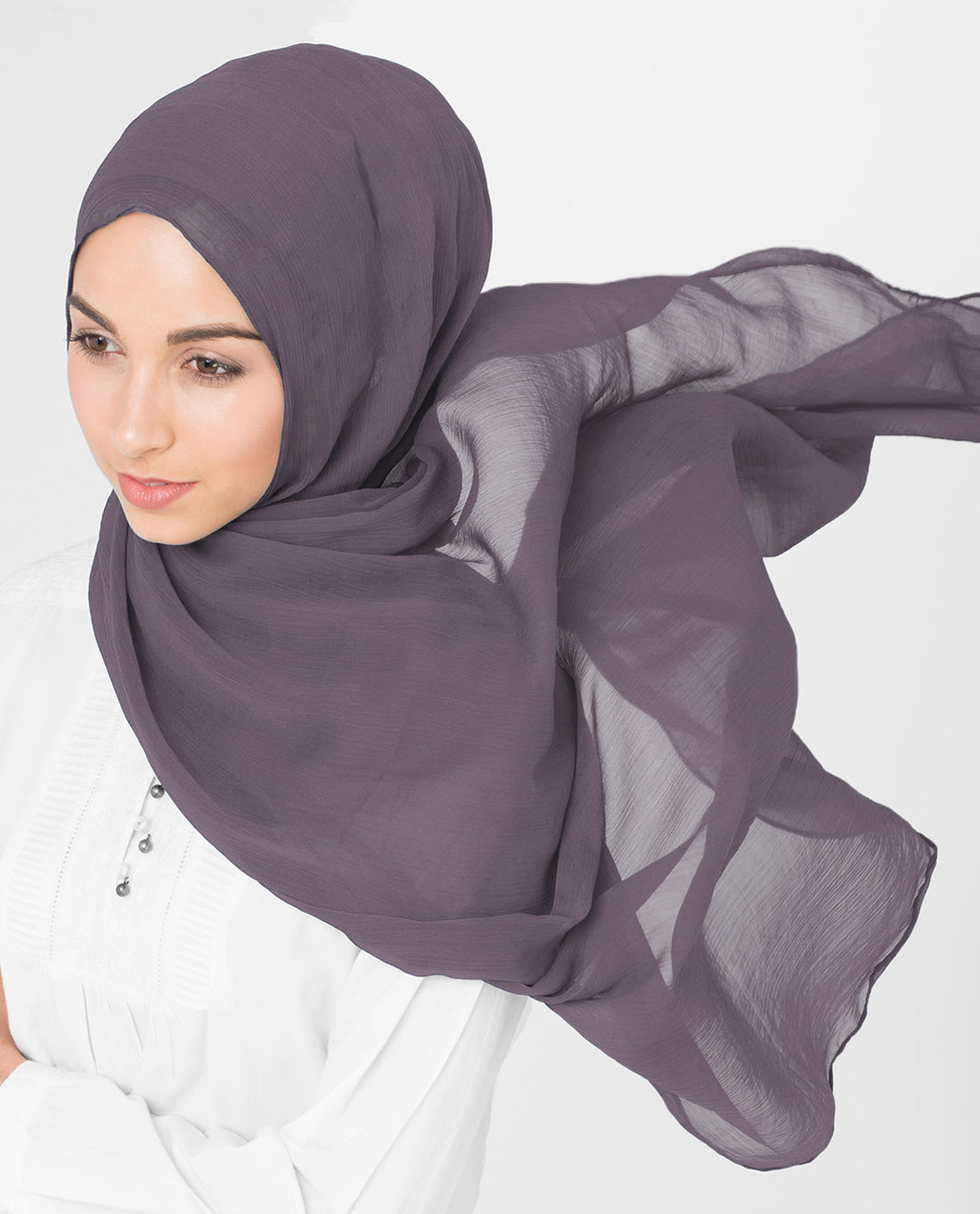 Grape Compote Poly Chiffon Scarf