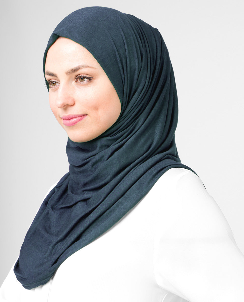 Black Iris Viscose Jersey Scarf