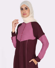 Peach And Maroon Feminine Touch Jilbab