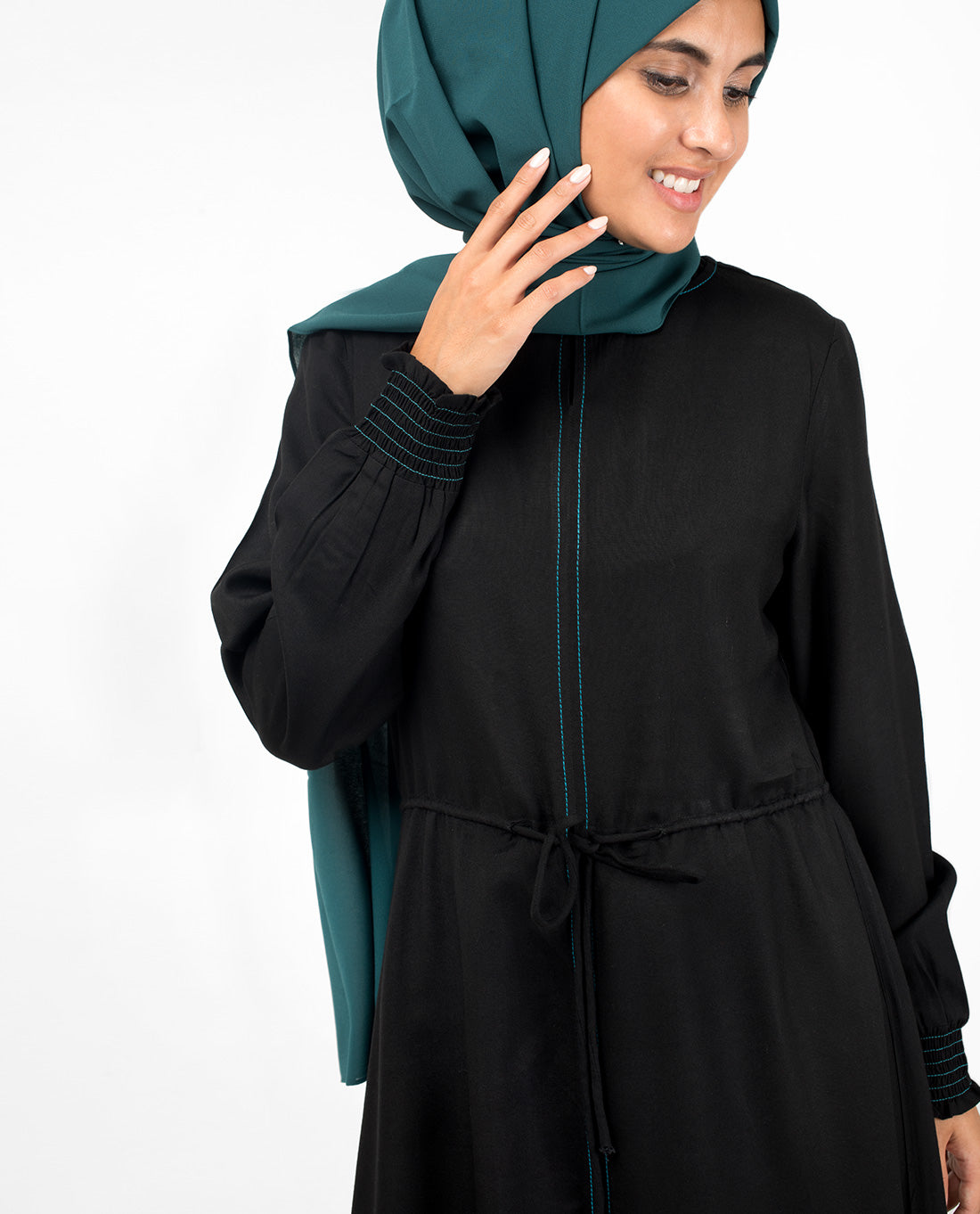 Black Handkerchief Midi Dress