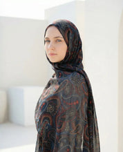 Midnight Paisley Printed Georgette