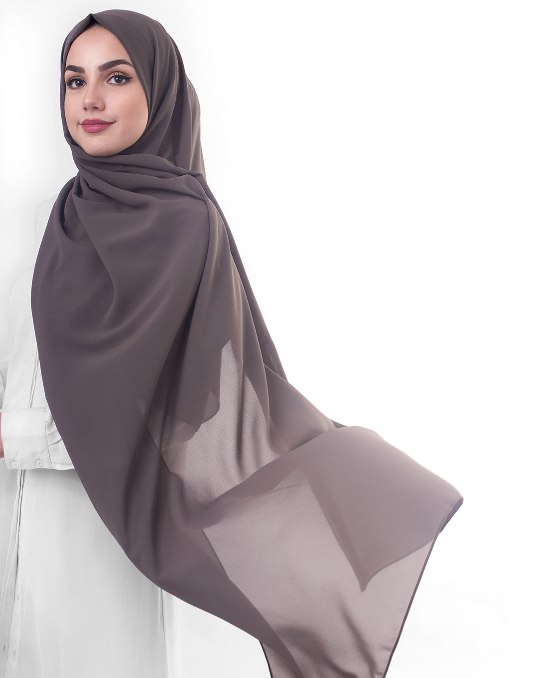 Rabbit Grey Poly Georgette Scarf