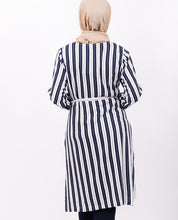 Navy & White Striper Midi