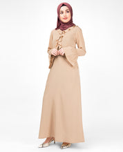 Ruffle Neck Sand Abaya