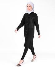 Sumo Satin Black Shirt Dress