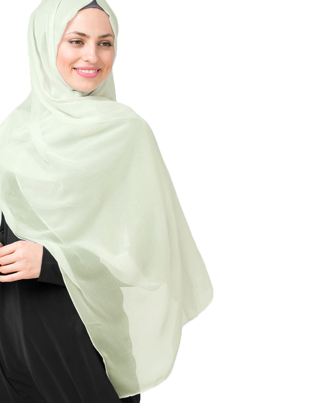 InEssence Poly Chiffon Fairest Jade Green Scarf