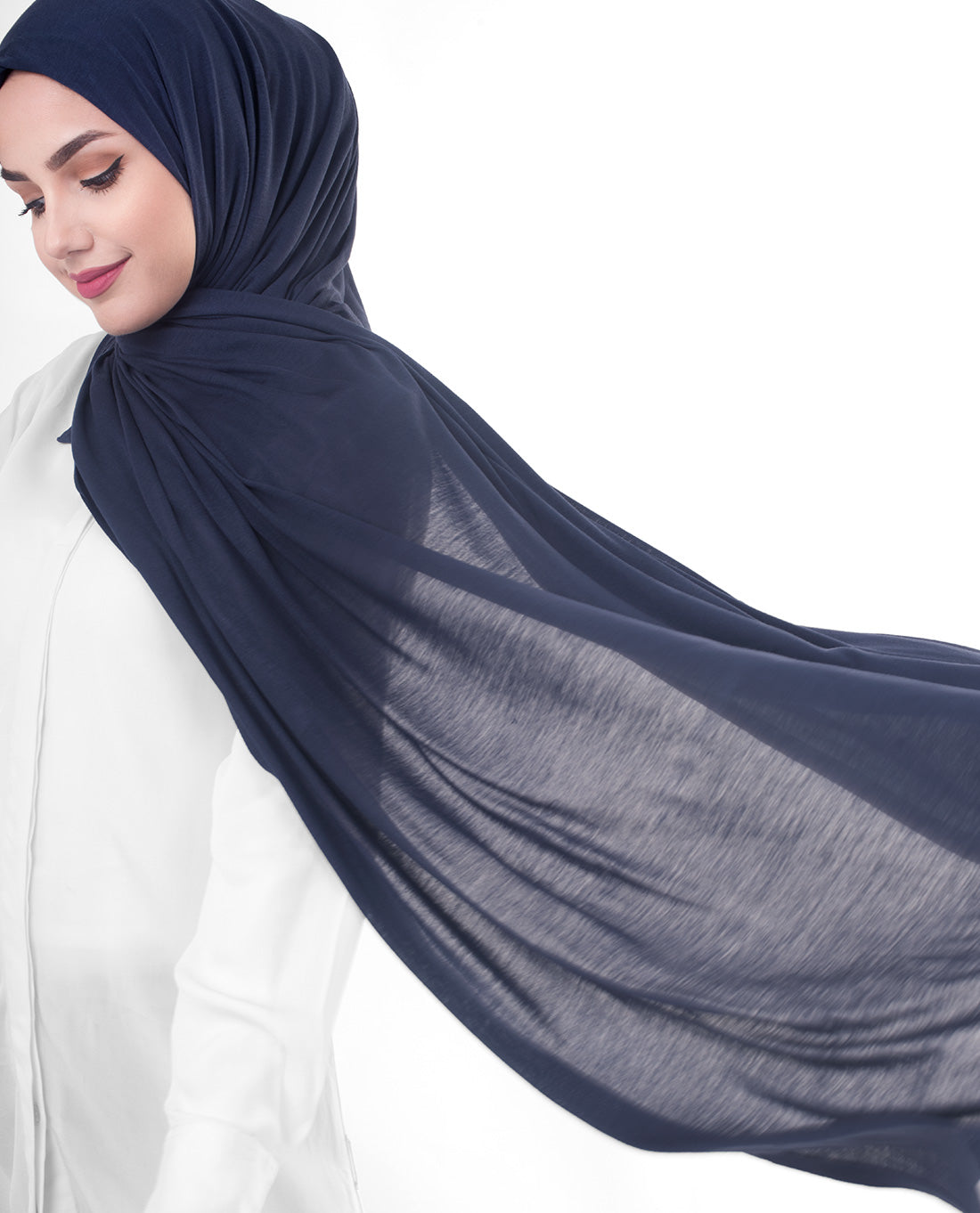 Mood Indigo Blue Viscose Jersey Scarf