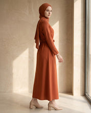 Desert Rust High-Neck Abaya