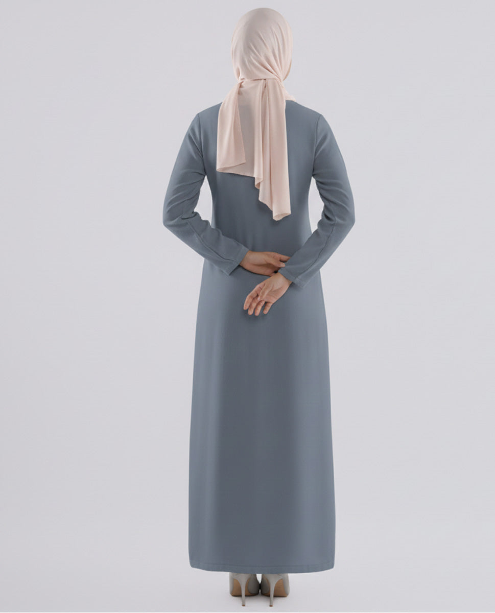 Blue Under Abaya