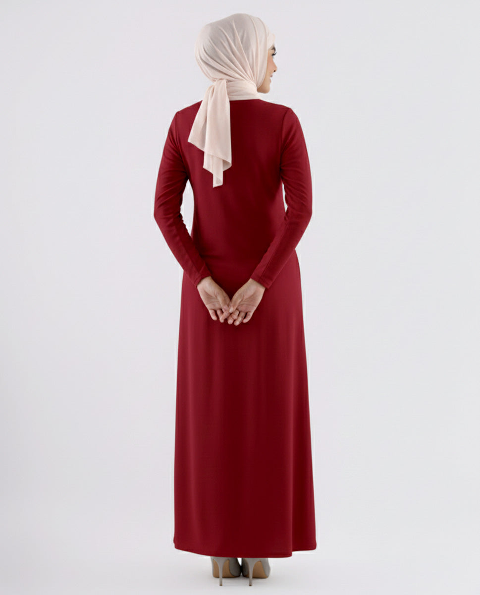 Maroon Under Abaya