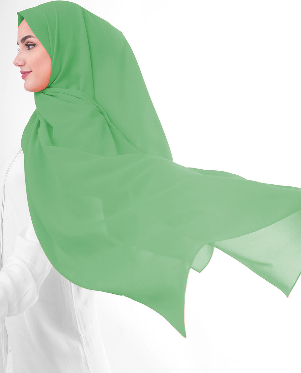 Forest Green Cotton Voile Scarf