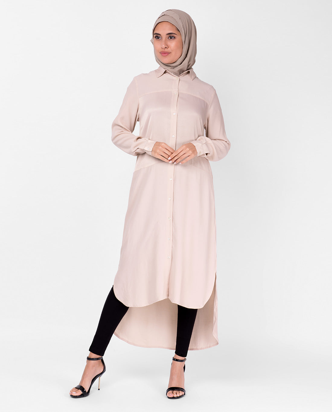 Sumo Satin Light Pink Shirt Dress
